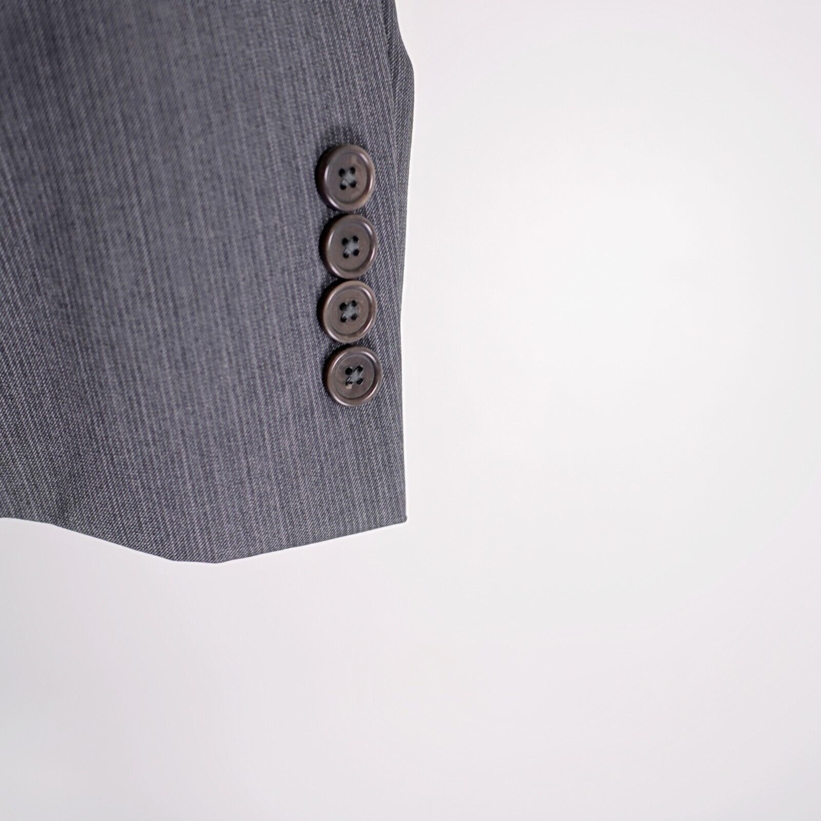 DKNY Dkny 2 Wool Gray Striped 2 Button Piece Suit 40R Or Slim 42R Size 40R - 6 Thumbnail