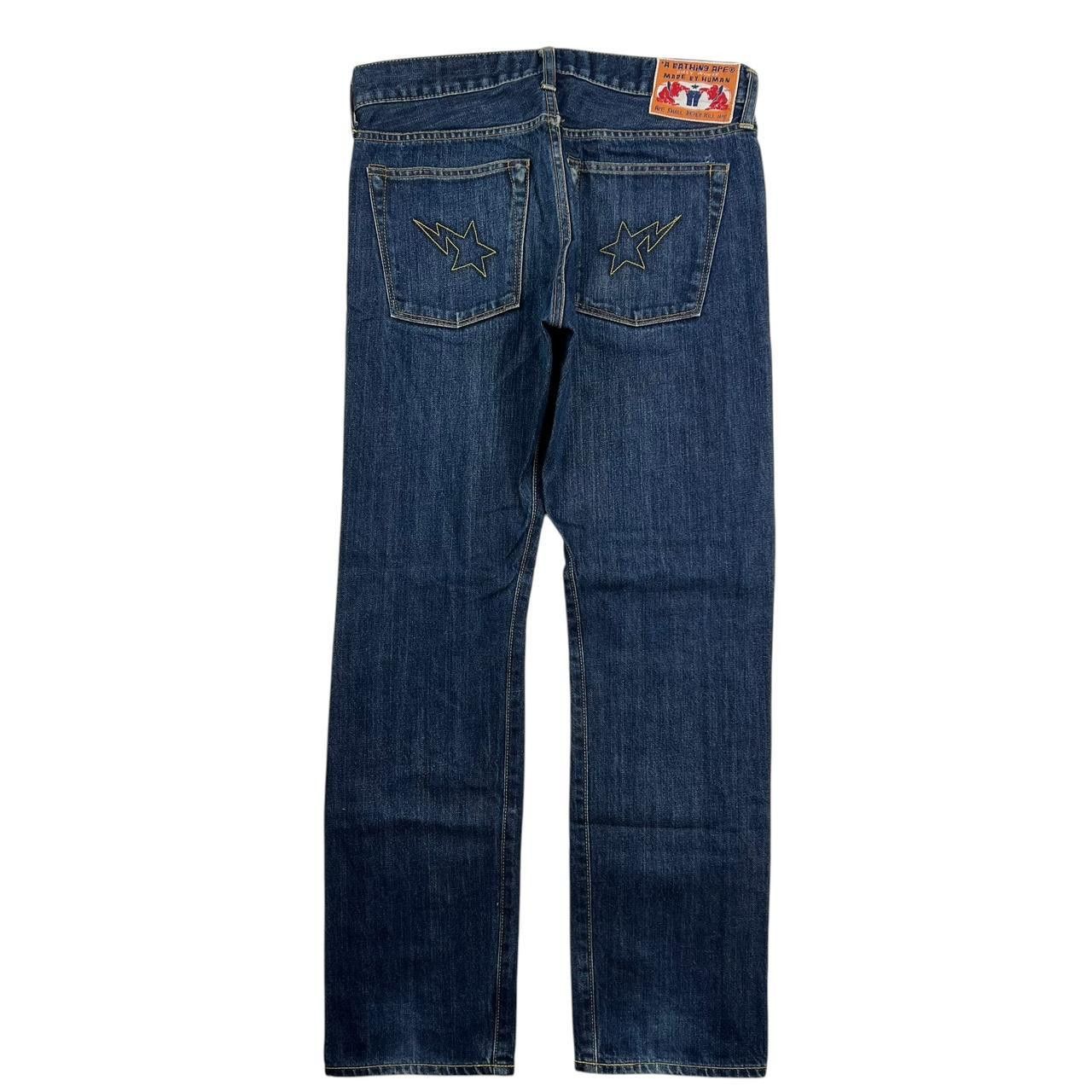 Bape Vintage Bape Embroidered Star Jeans - Waist: 31” Size US 31 - 1 Thumbnail