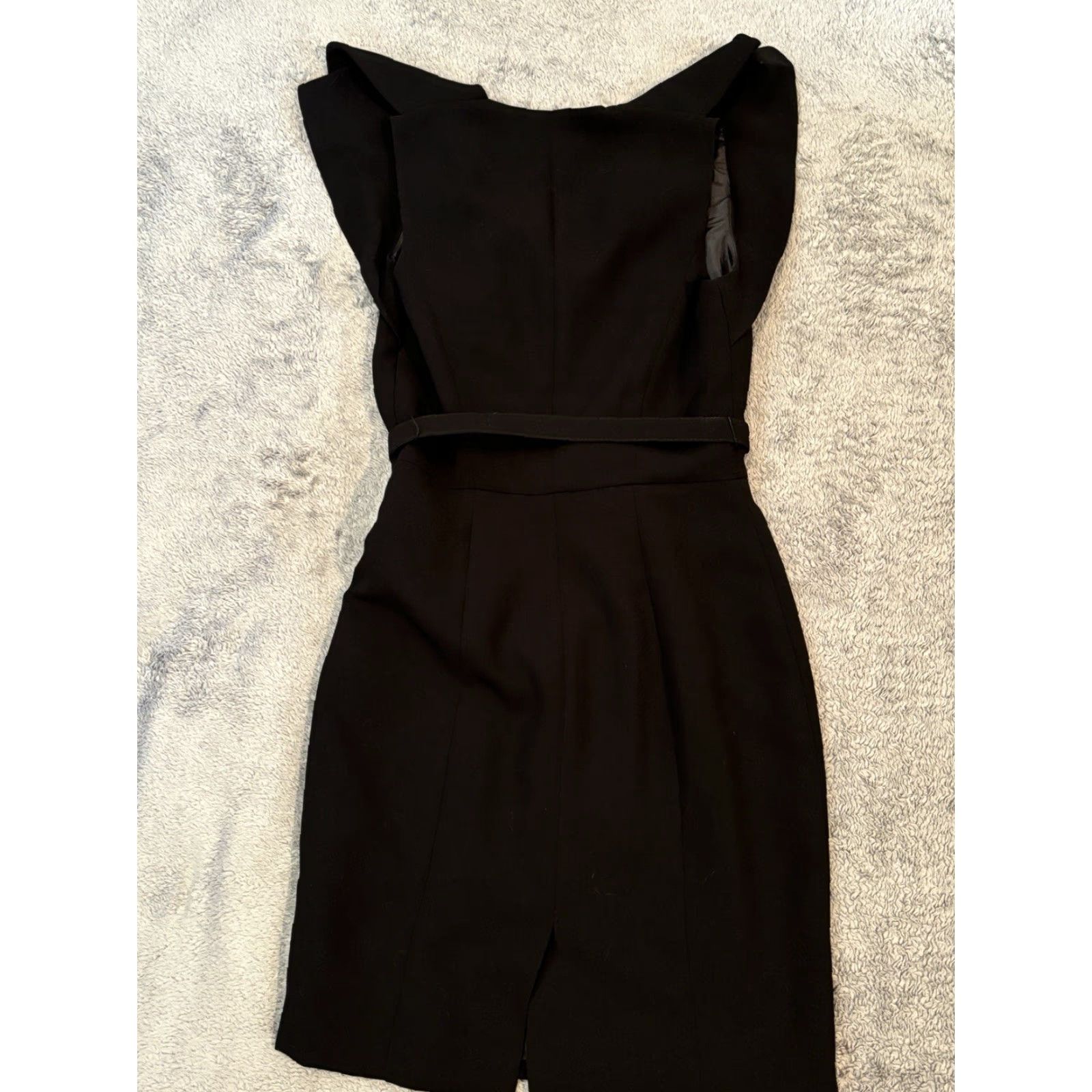 square neck black midi dress Donna Karan Women's Sleeveless A Line Dress - Black main image 0