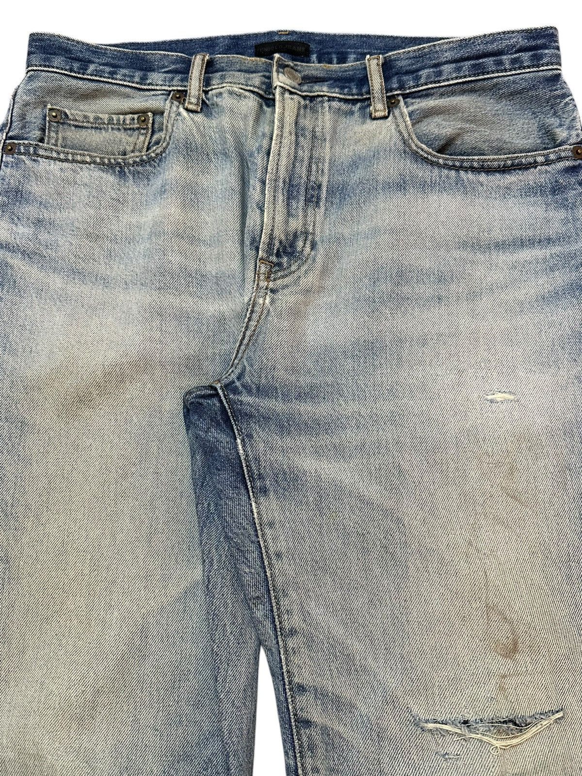Uniqlo Vintage Japanese Uniqlo Faded Wash Distressed Loose Jeans Size US 32 / EU 48 - 4 Thumbnail