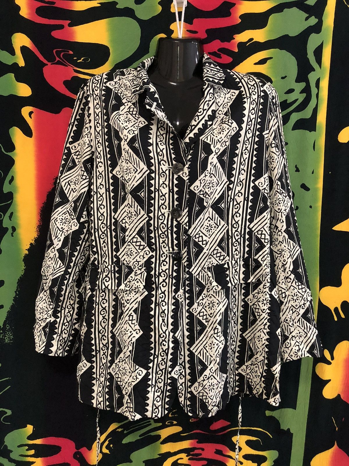 Vintage × Y's × Yohji Yamamoto Vintage 80’s Yohji Yamamoto Arts blouse Size M / US 6-8 / IT 42-44 - 3 Thumbnail