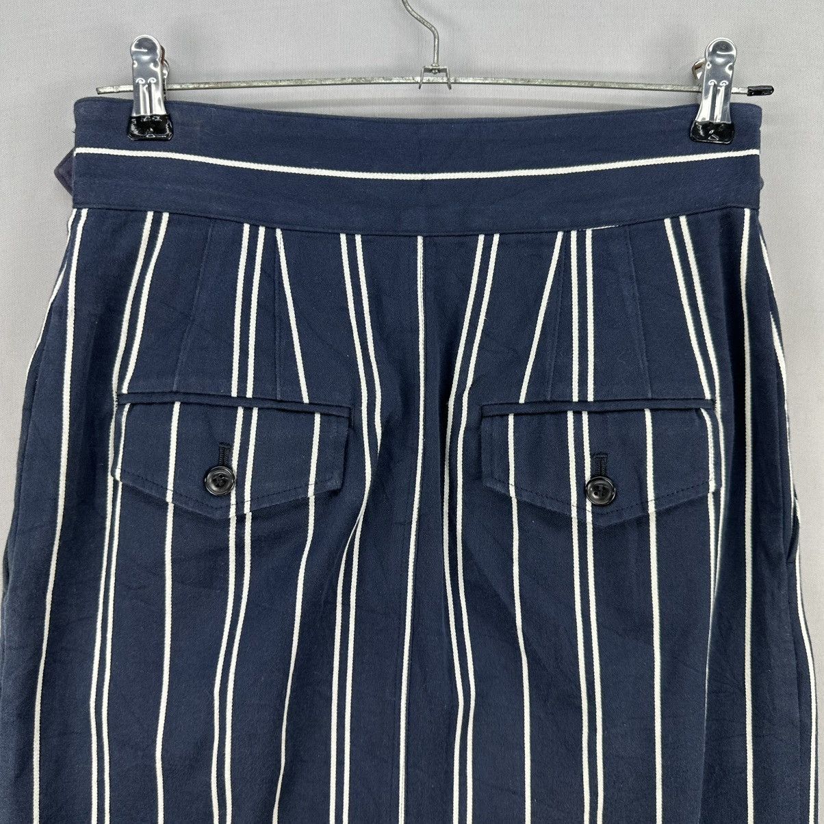 Phlannel Phlannel British Gurkha Maxi Skirt Ladies Blue Stripe Size 28" / US 6 / IT 42 - 8 Thumbnail