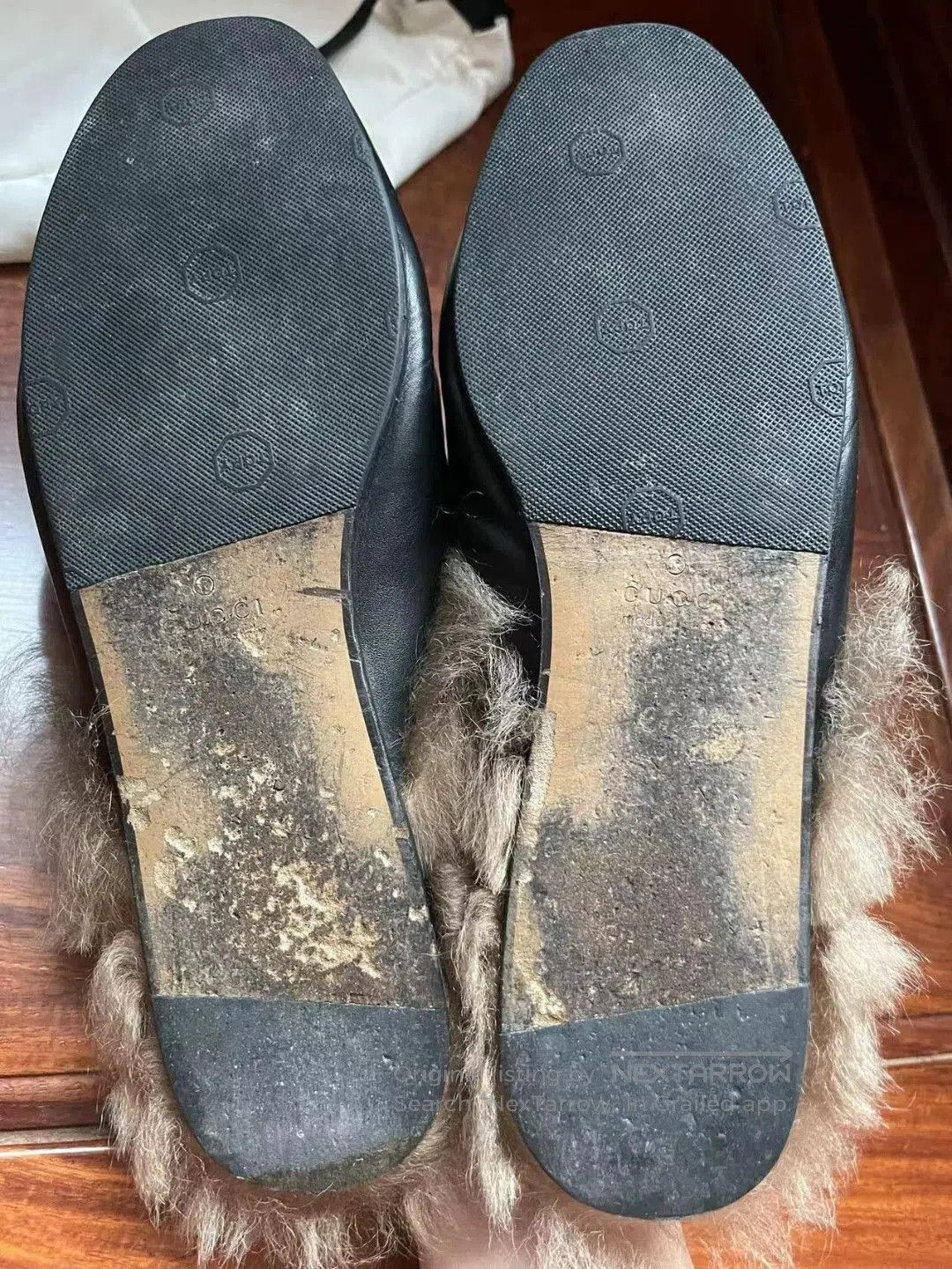 Gucci Gucci Black Fur Slip-On Loafers. Size US 6 / IT 36 - 3 Thumbnail