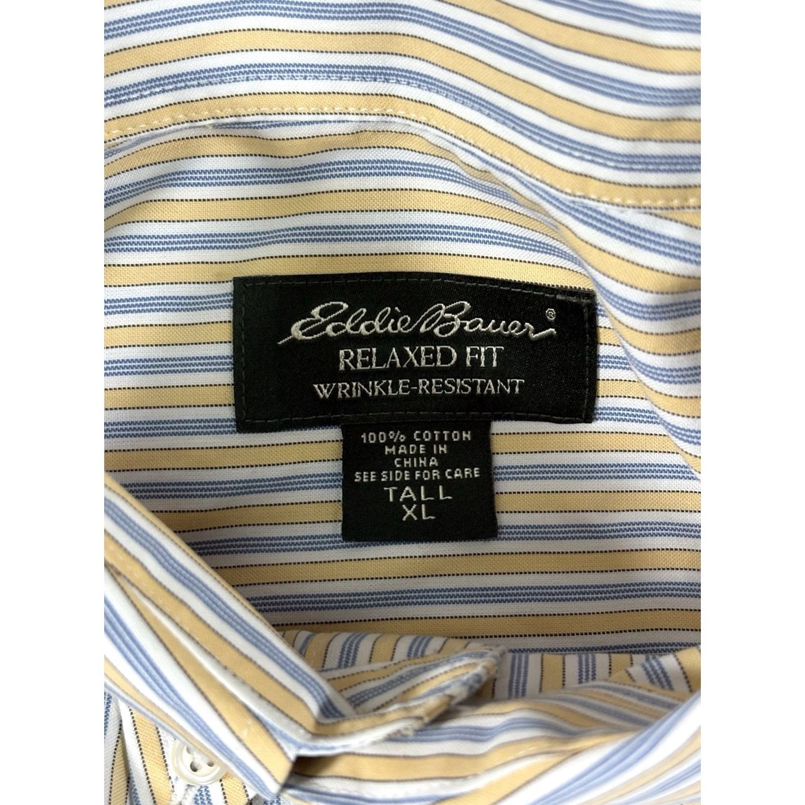 Eddie Bauer Eddie Bauer Men's Relaxed Fit Striped Button Down Shirt XL Tall Button-Up Wrinkle Resistant Size US XL / EU 56 / 4 - 3 Thumbnail
