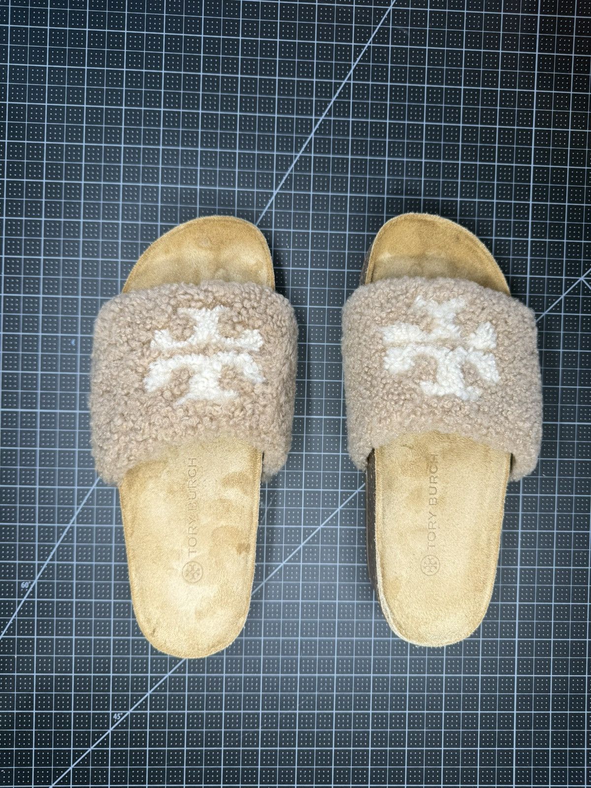 Tory Burch Tory Burch T Sherling Flatform Cork Sandals Slides Size US 9 / IT 39 - 1 Thumbnail