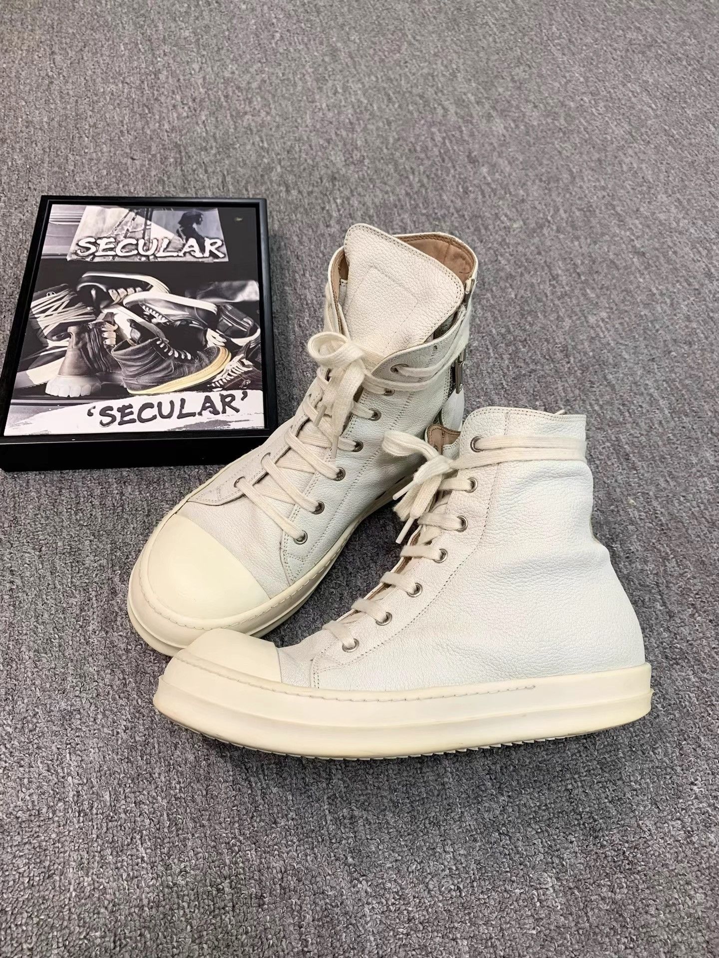 Rick Owens Rick Owens Mainline Leather Sneakers K34 Size US 8 / EU 41 - 1 Thumbnail