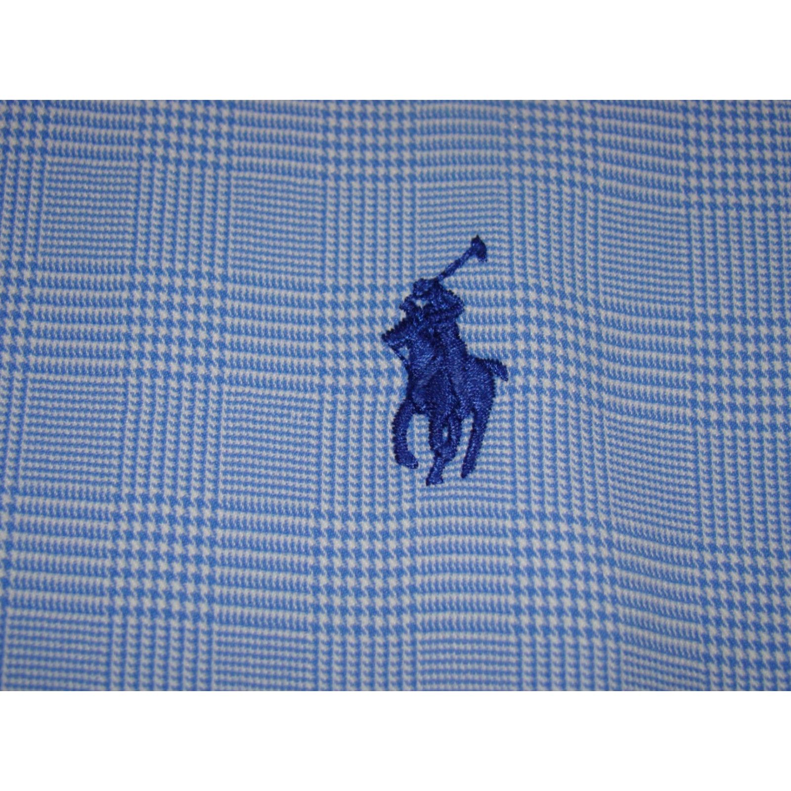 Polo Ralph Lauren Polo Ralph Lauren Men’s Blue Plaid Button-Up Nylon Stretch Dress Shirt 4XLT Classic Fit Big & Tall Men Size 48R - 3 Thumbnail
