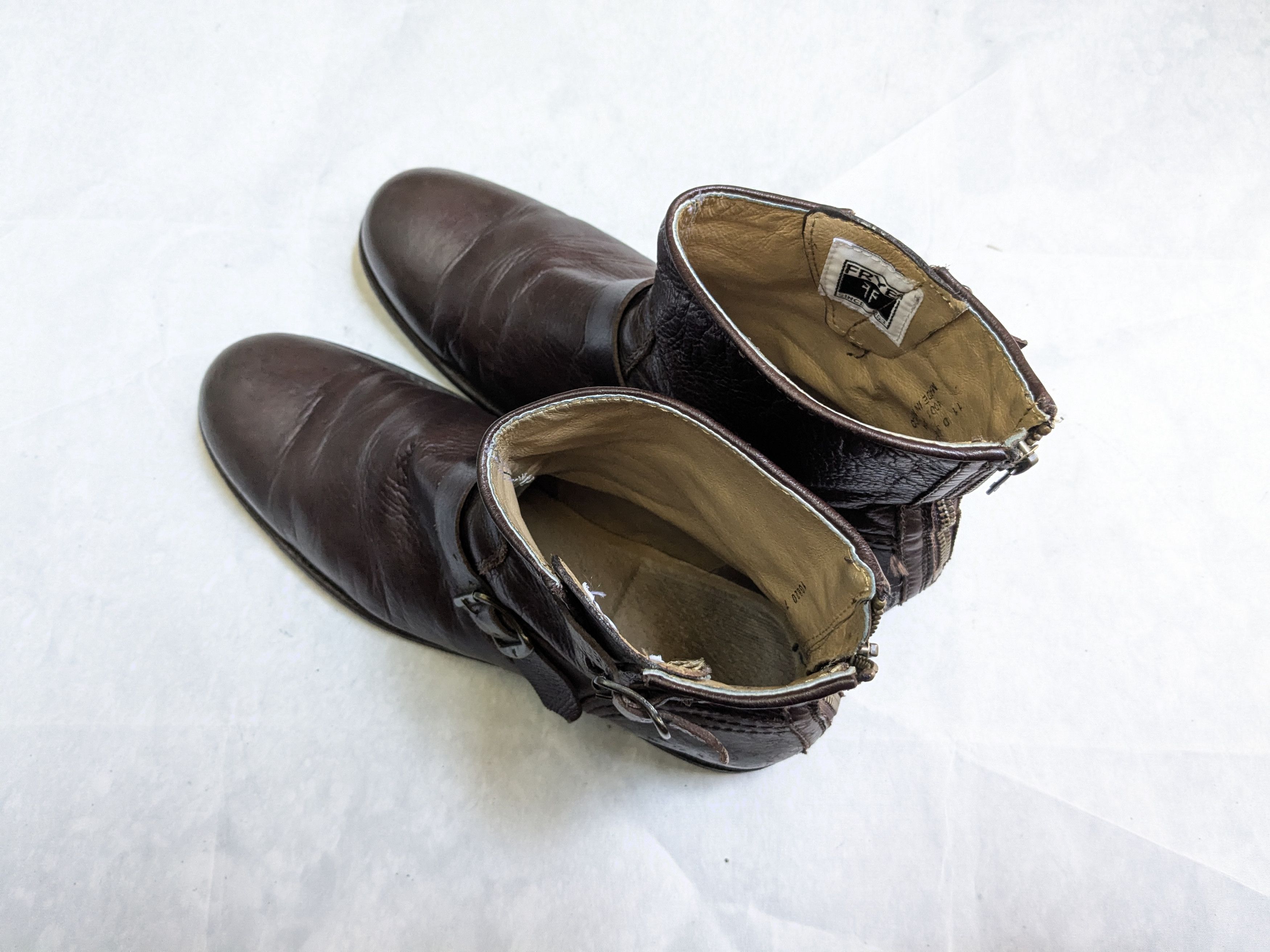 Frye Frye Engineer Brown Leather 11 D Leather Buckle Size US 11 / EU 44 - 14 Thumbnail
