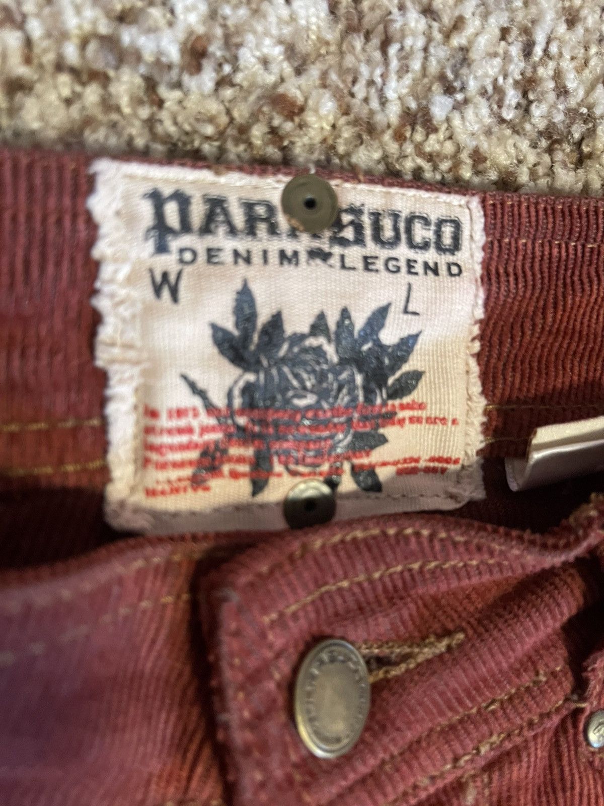 Parasuco Parasuco Orange Corduroy Flared Pants Size 29" - 4 Thumbnail