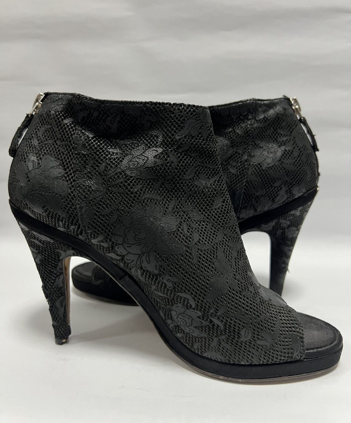 Chanel Chanel - Lace Coco Mark Open Toe Short Boots Size US 7.5 / IT 37.5 - 9 Thumbnail