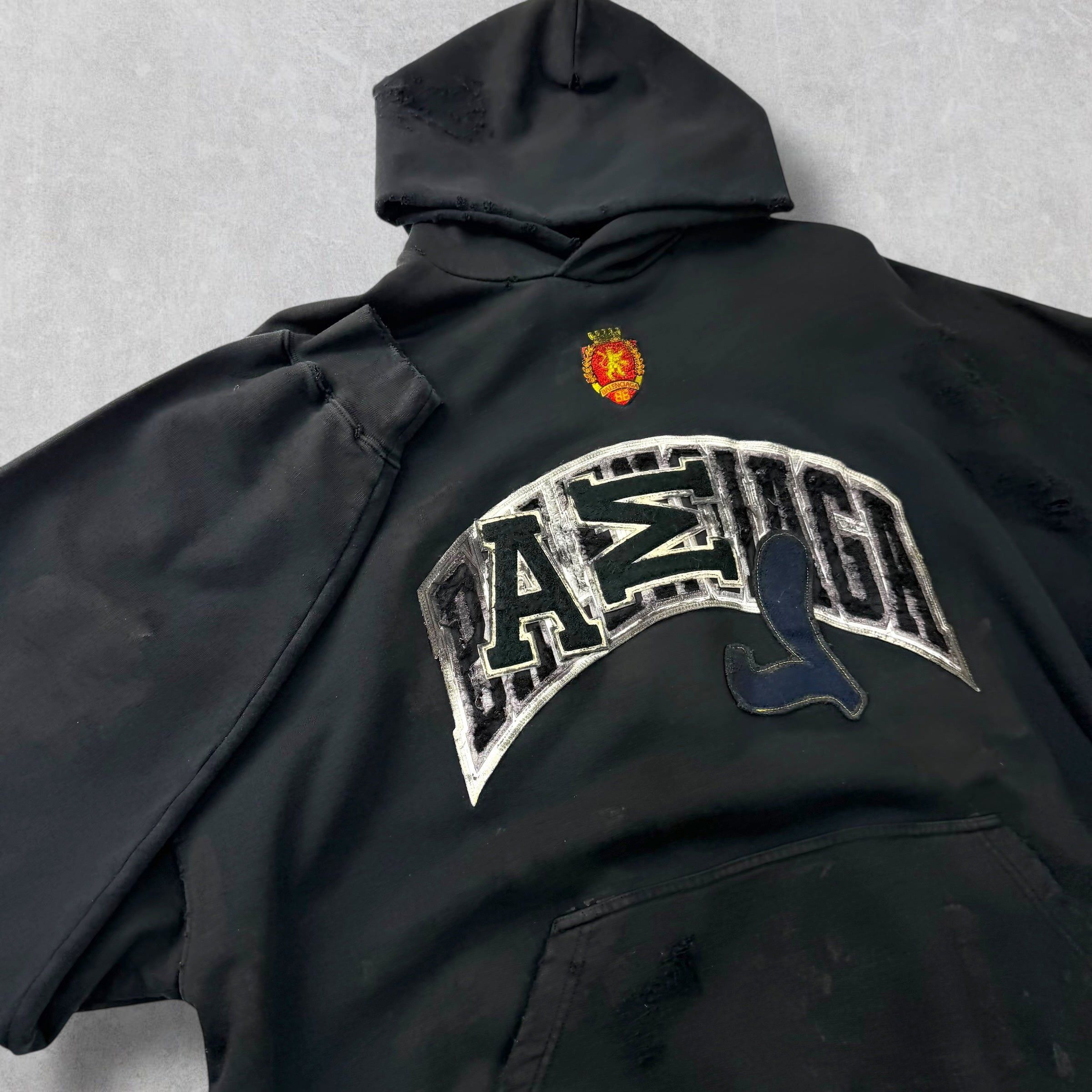 Balenciaga Balenciaga Skater Logo-Appliqué Hoodie 4 (XXL) Size US XXL / EU 58 / 5 - 3 Thumbnail