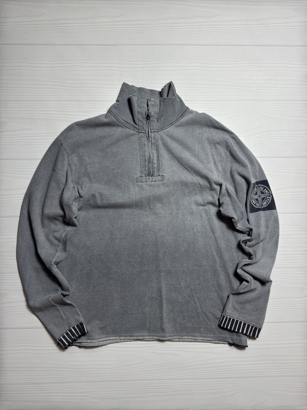 Stone Island Patch Program Long Sleeve Polo Shirt