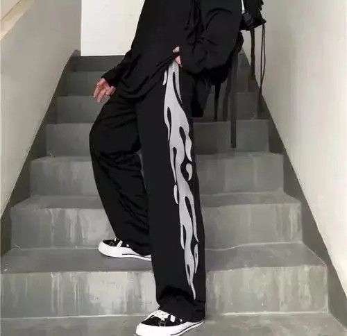 VIBE Baggy Flame Graphic Pants Size US 30 / EU 46 - 2 Thumbnail