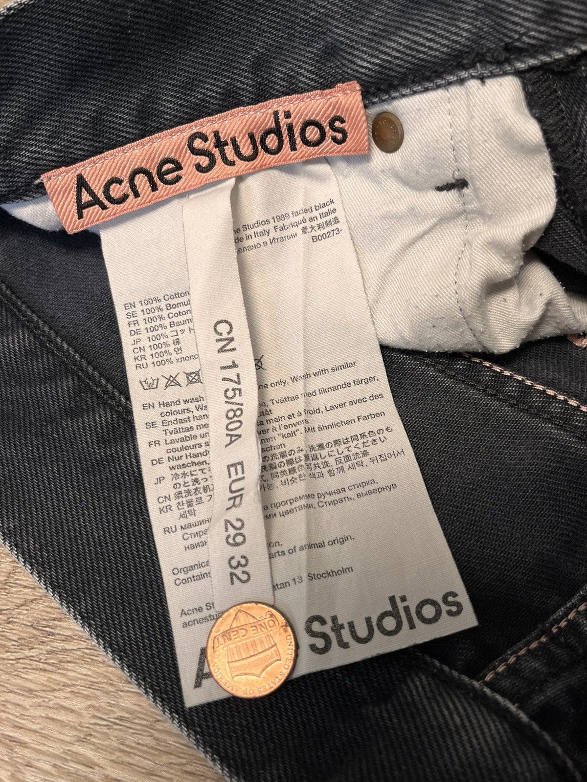 Acne Studios Acne Studios 1989 jeans faded black jeans | Grailed