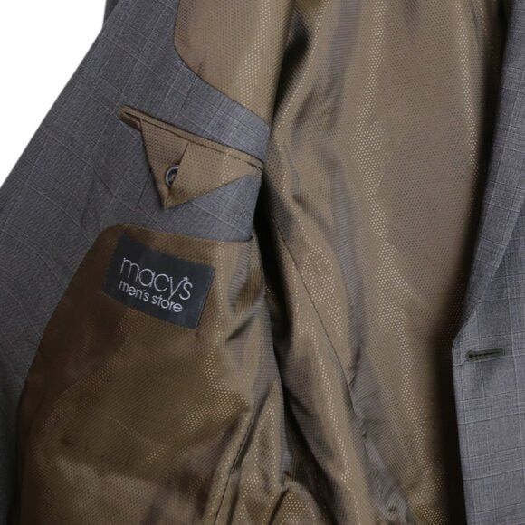 Michael Kors Michael Kors Wool Classic Single Breasted Men's Grey Blazer Size 42L - 6 Thumbnail