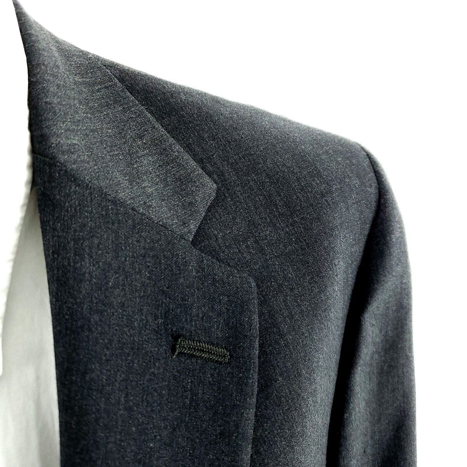 Hart Schaffner Marx Hart Schaffner Marx Wool 2 Button Blazer 40R Gray 40R Gray M Size 40R - 2 Thumbnail