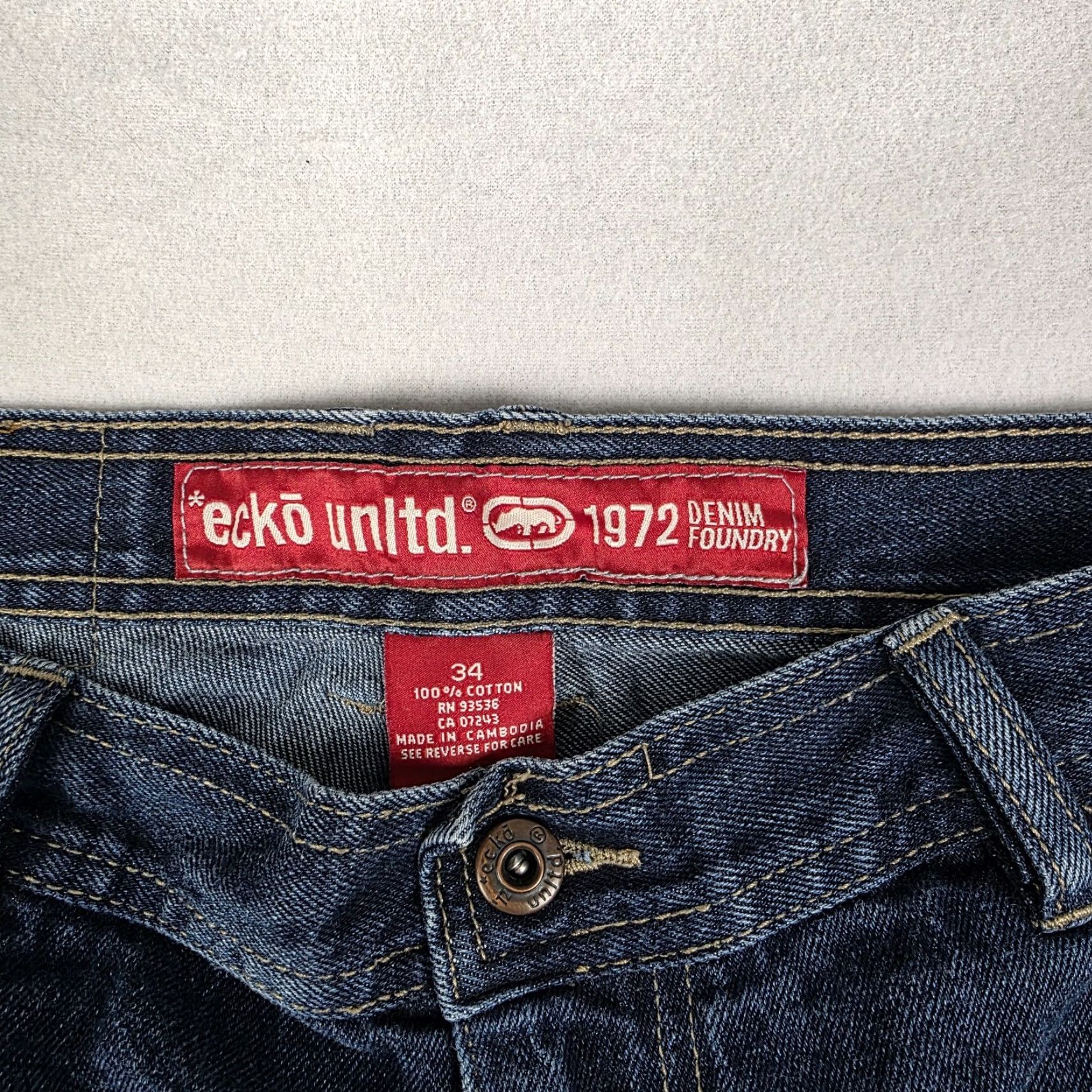 Ecko Unltd. VINTAGE Y2K Ecko Unltd Baggy Shorts Mens 34 Blue Carpenter Grunge Jorts Denim Size US 34 / EU 50 - 3 Thumbnail