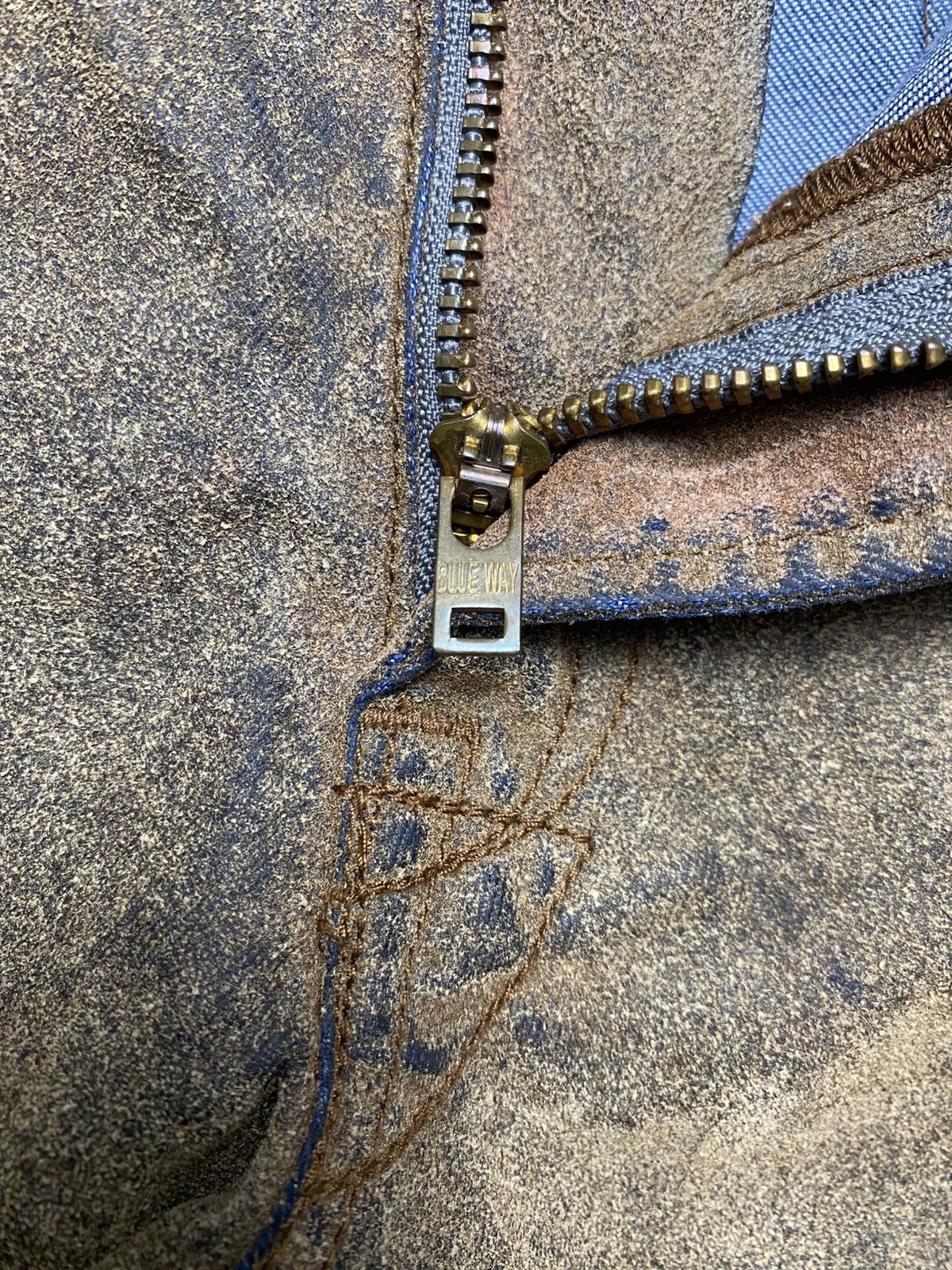Japanese Brand 🇯🇵 Japanese Brand Blueway Leather Jeans Size US 34 / EU 50 - 11 Thumbnail