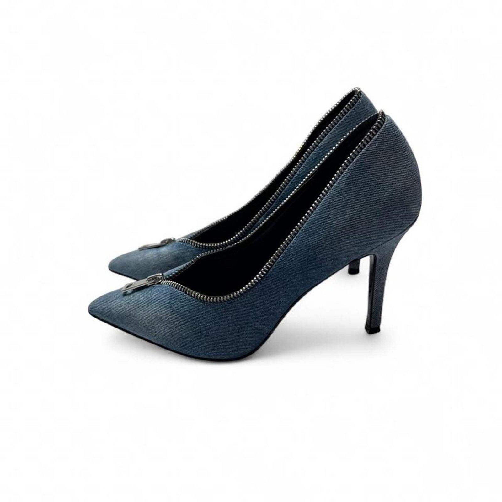 Diesel Diesel D Elisah Zip Blue Indigo Pumps Vintage size 8 3” heel Size US 8 / IT 38 - 2 Thumbnail