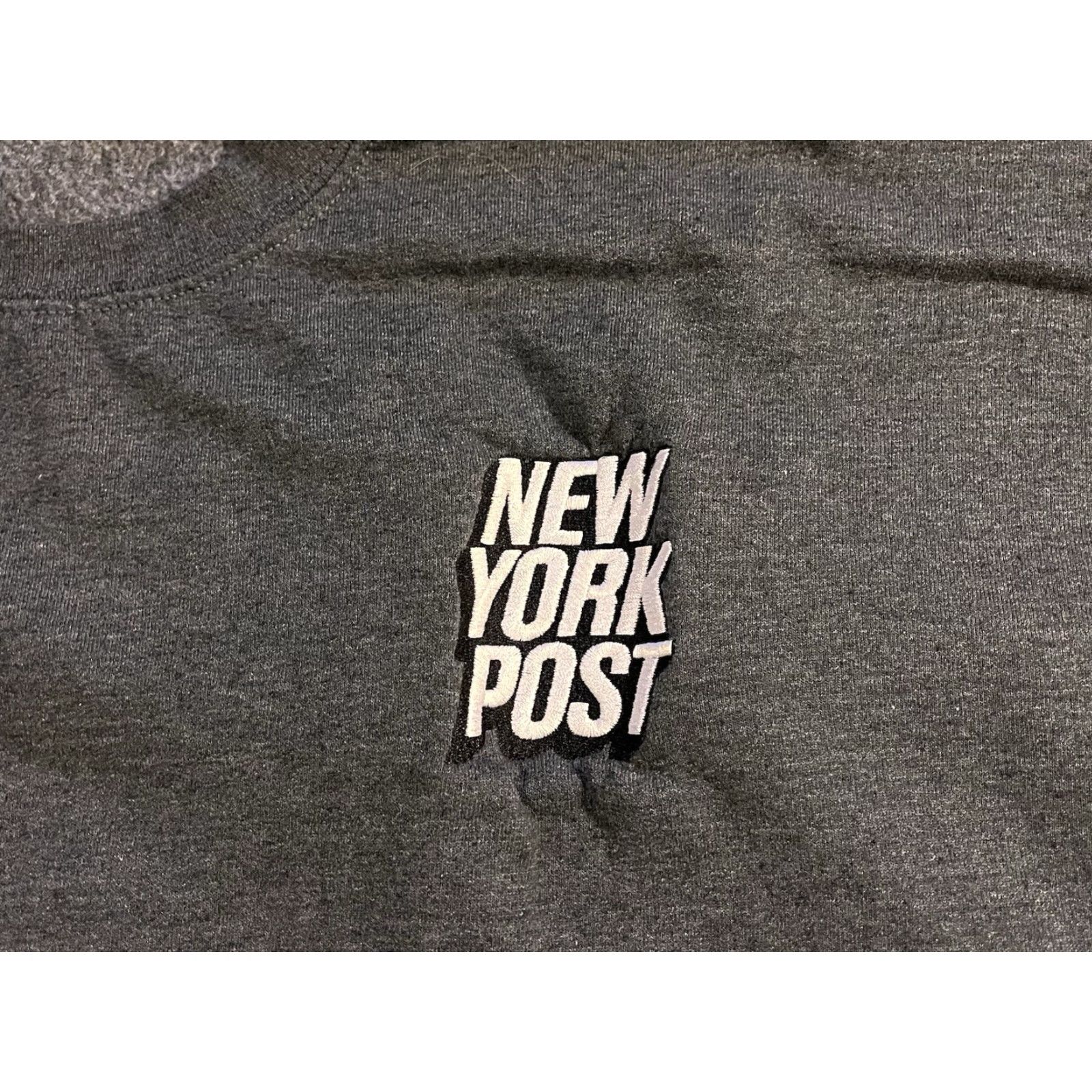 Vintage New York Post Sweatshirt Men’s XL Grey Cotton Blend Jersey Crew Neck Long Sleeve Pullover City Graphic Print Logo Embroidered Cap Size US XL / EU 56 / 4 - 3 Thumbnail