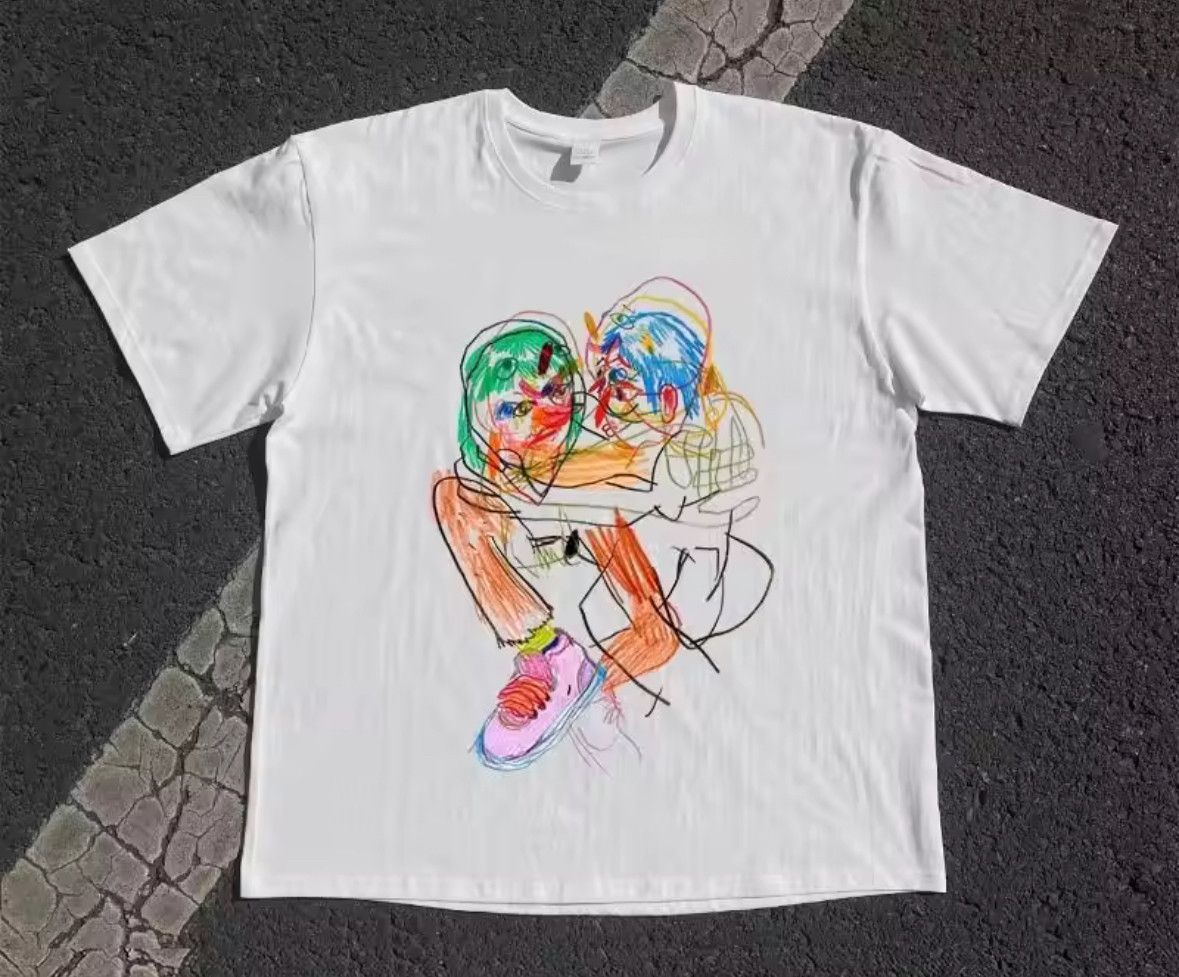 Other Retro American Cartoon Hand Painted Graffiti Graphic TShirt Size US S / EU 44-46 / 1 - 1 Thumbnail