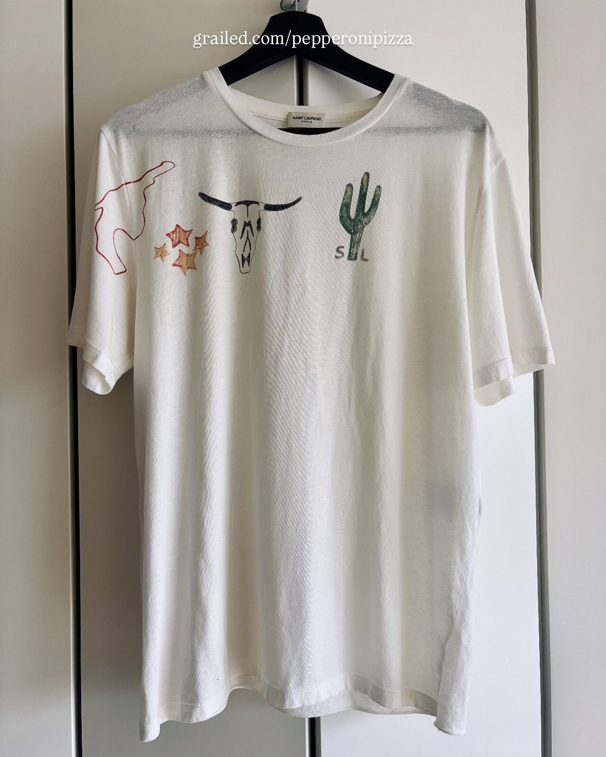 Saint Laurent Paris Saint Laurent x Travis Scott Arizona Print T Shirt Size US S / EU 44-46 / 1 - 5 Thumbnail