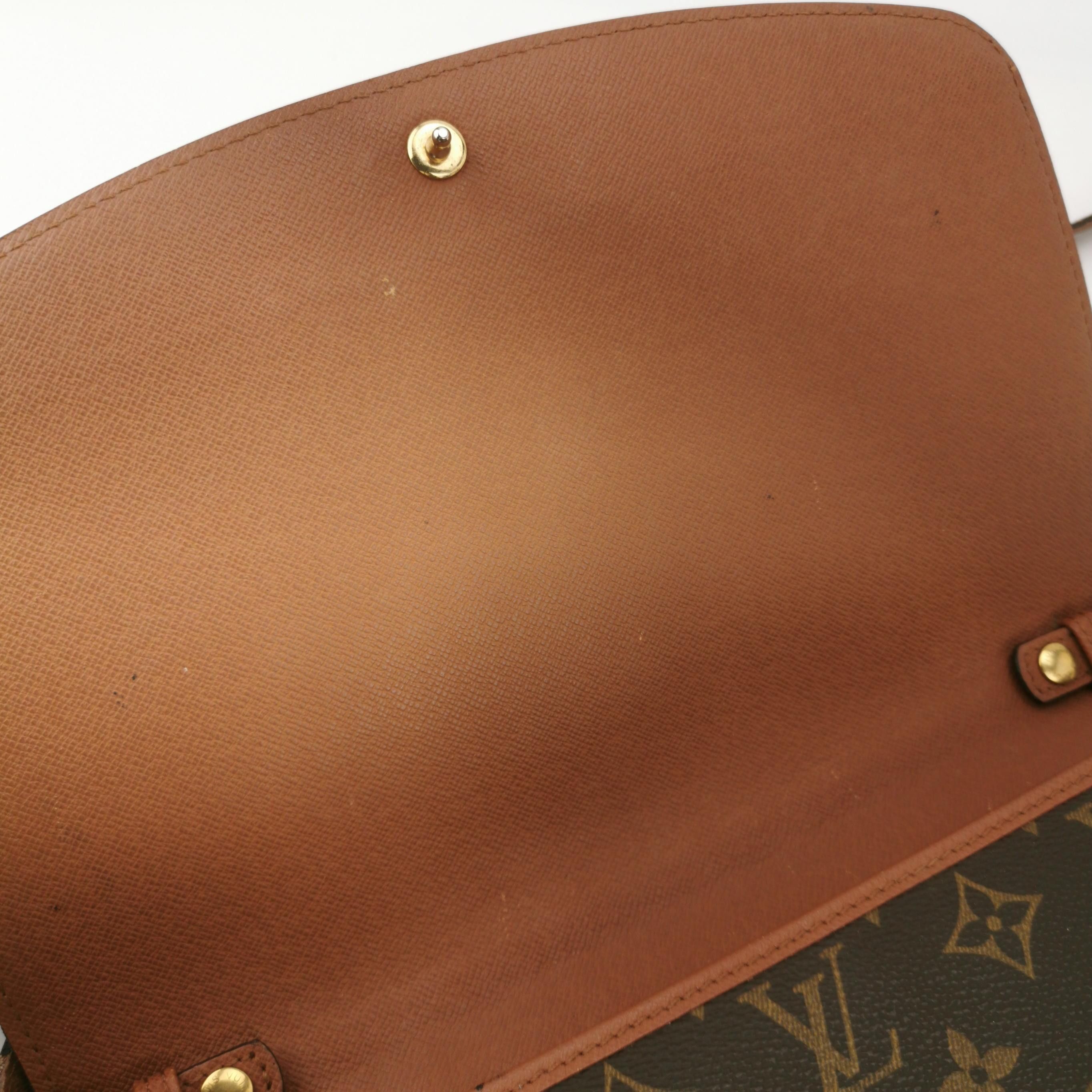 Louis Vuitton Louis Vuitton (LV) Bordeaux leather Monogram print vintage Size ONE SIZE - 9 Thumbnail