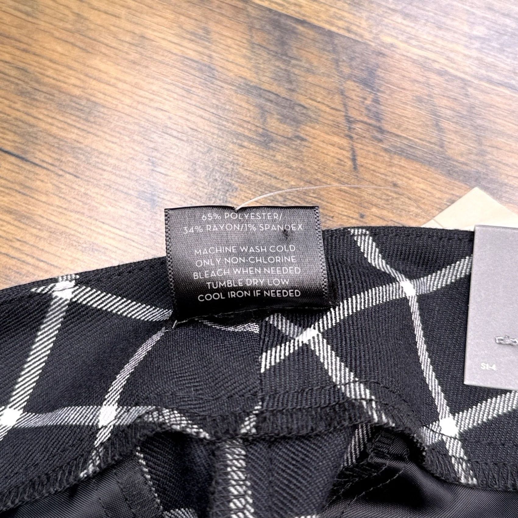 Ann Taylor Ann Taylor Signature Ankle Pants 6 Black Check Mid Rise Stretch New Pants Women Regular Slim Straight Long Twill City Workwear Size 28" / US 6 / IT 42 - 6 Thumbnail