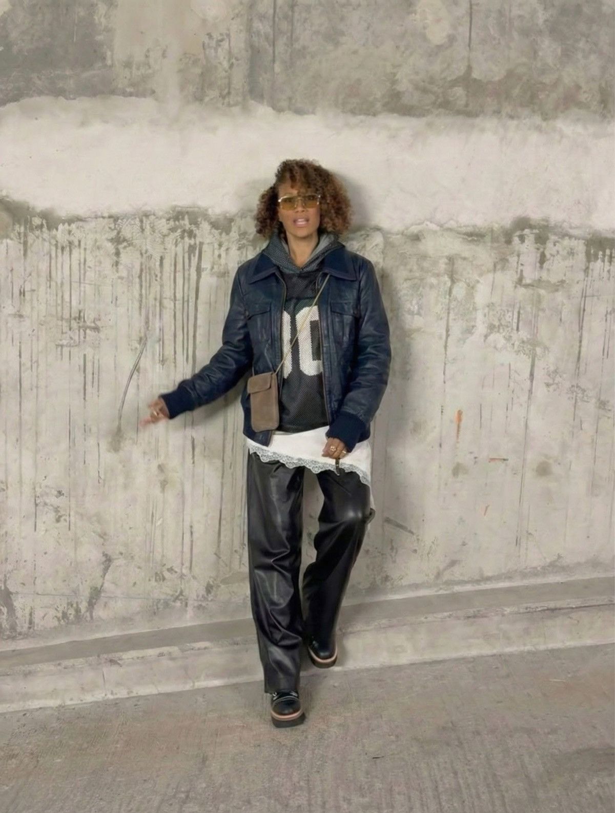 Vintage Vintage Danish Design | Leather Bomber | Scandi Grunge Size XL / US 12-14 / IT 48-50 - 5 Thumbnail