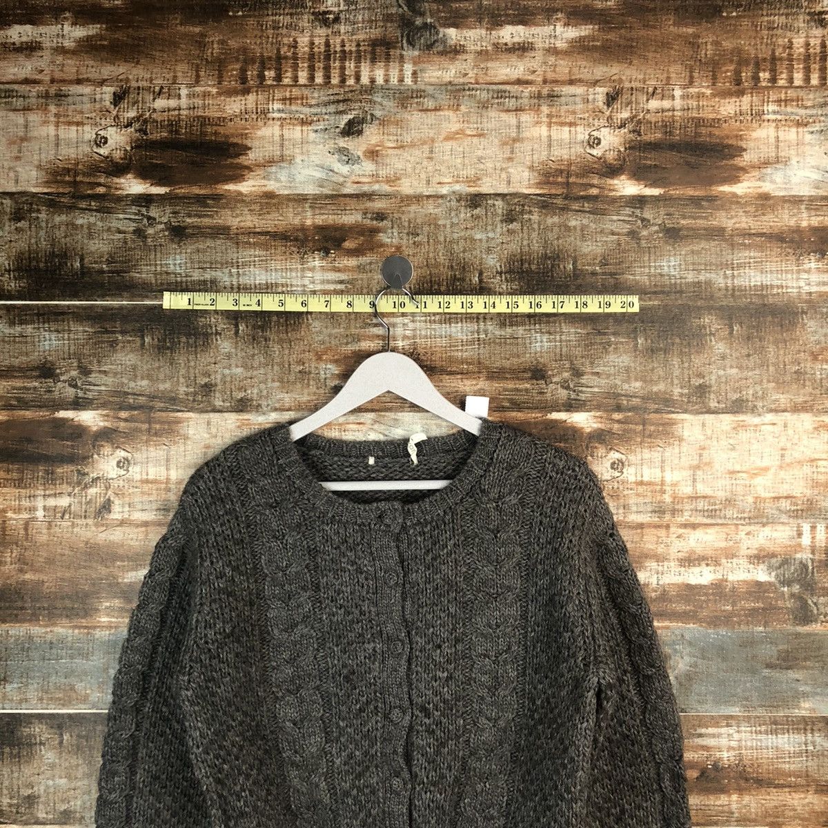 Homespun Knitwear × Japanese Brand Navara vintage Grey Patterned Cardigans Knitwear #A1461 Size S / US 4 / IT 40 - 2 Thumbnail
