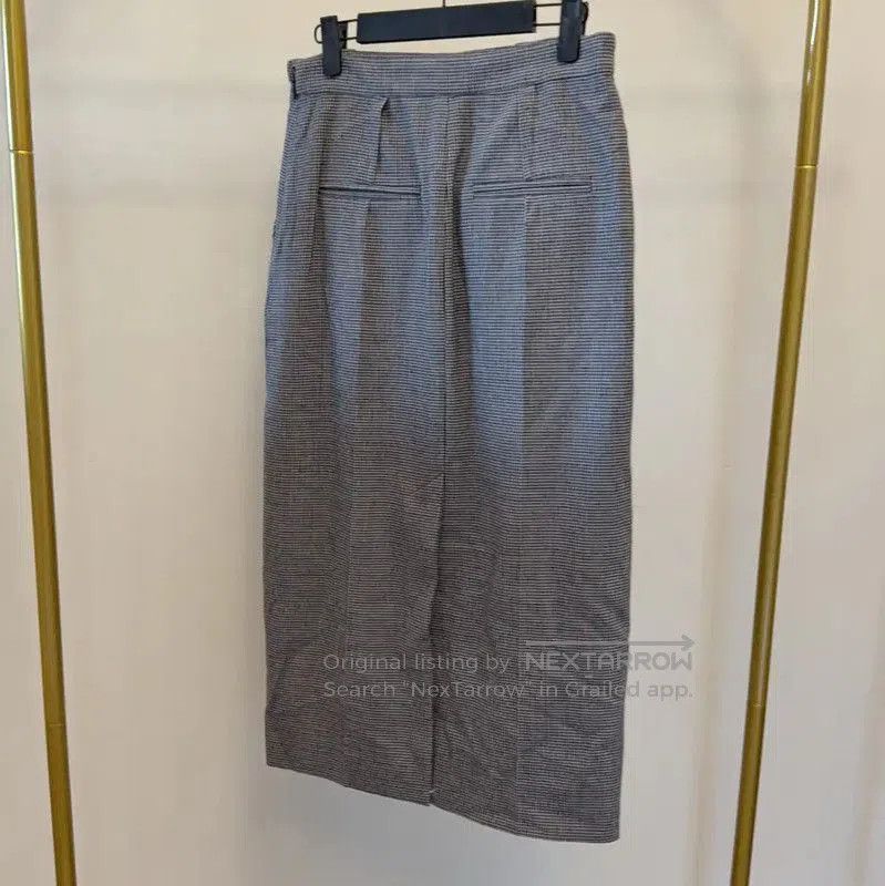 Fendi Fendi Black Cotton Blend Checkered Midi Skirt . Size 23" - 2 Thumbnail