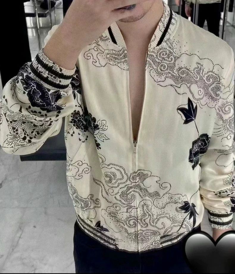 Yves Saint Laurent saint laurent Xiangyun Flower Baseball Uniform jacket 2501- Size US M / EU 48-50 / 2 - 8 Thumbnail