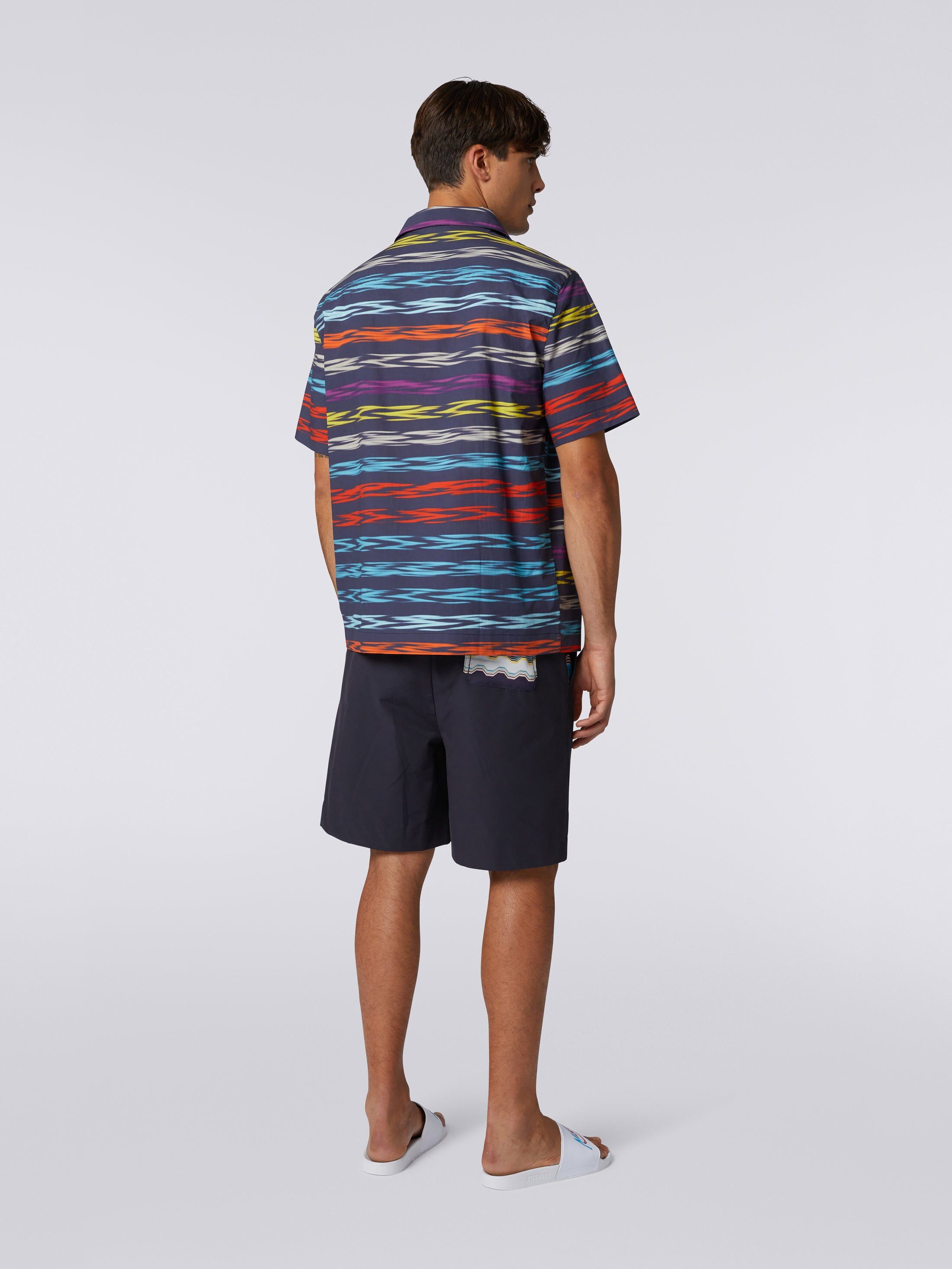 Missoni o1mle1025 Logo Short Sleeved Bowling Shirt in Multicolor Size US L / EU 52-54 / 3 - 4 Thumbnail