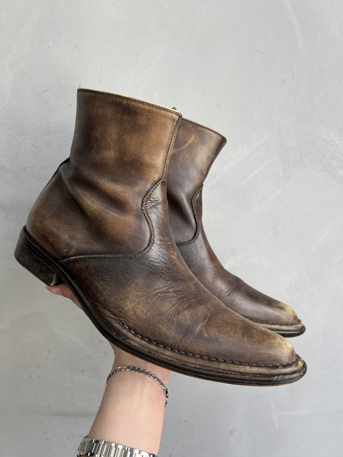 Dirk Bikkembergs Dirk Bikkembergs style leather ankle western moto boots Size US 9 / EU 42 - 1 Thumbnail