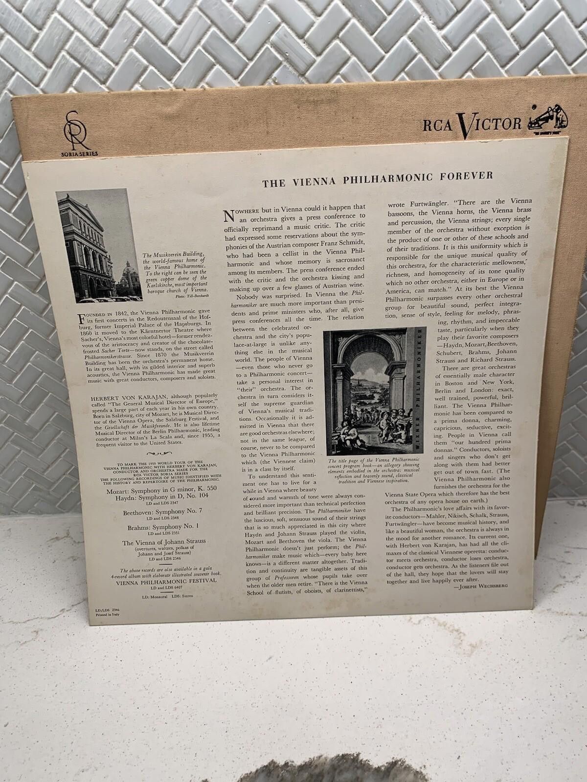 Designer Karajan The Vienna Of Johann Strauss Mono LP RCA Victor LD Size ONE SIZE - 5 Thumbnail
