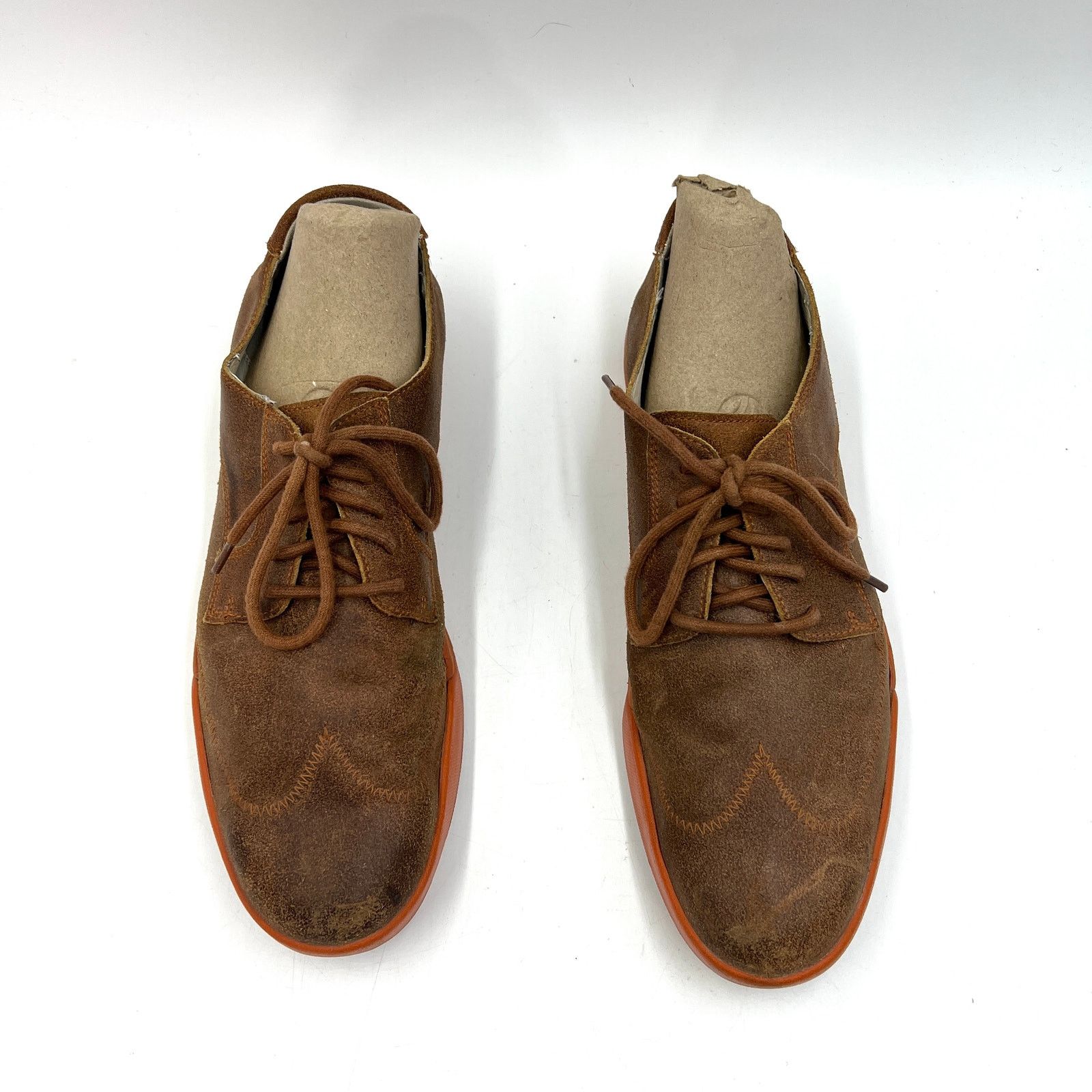Cole Haan Cole Haan Jasper Wing Tip Suede Brown Orange Shoes Size US 11 / EU 44 - 1 Thumbnail
