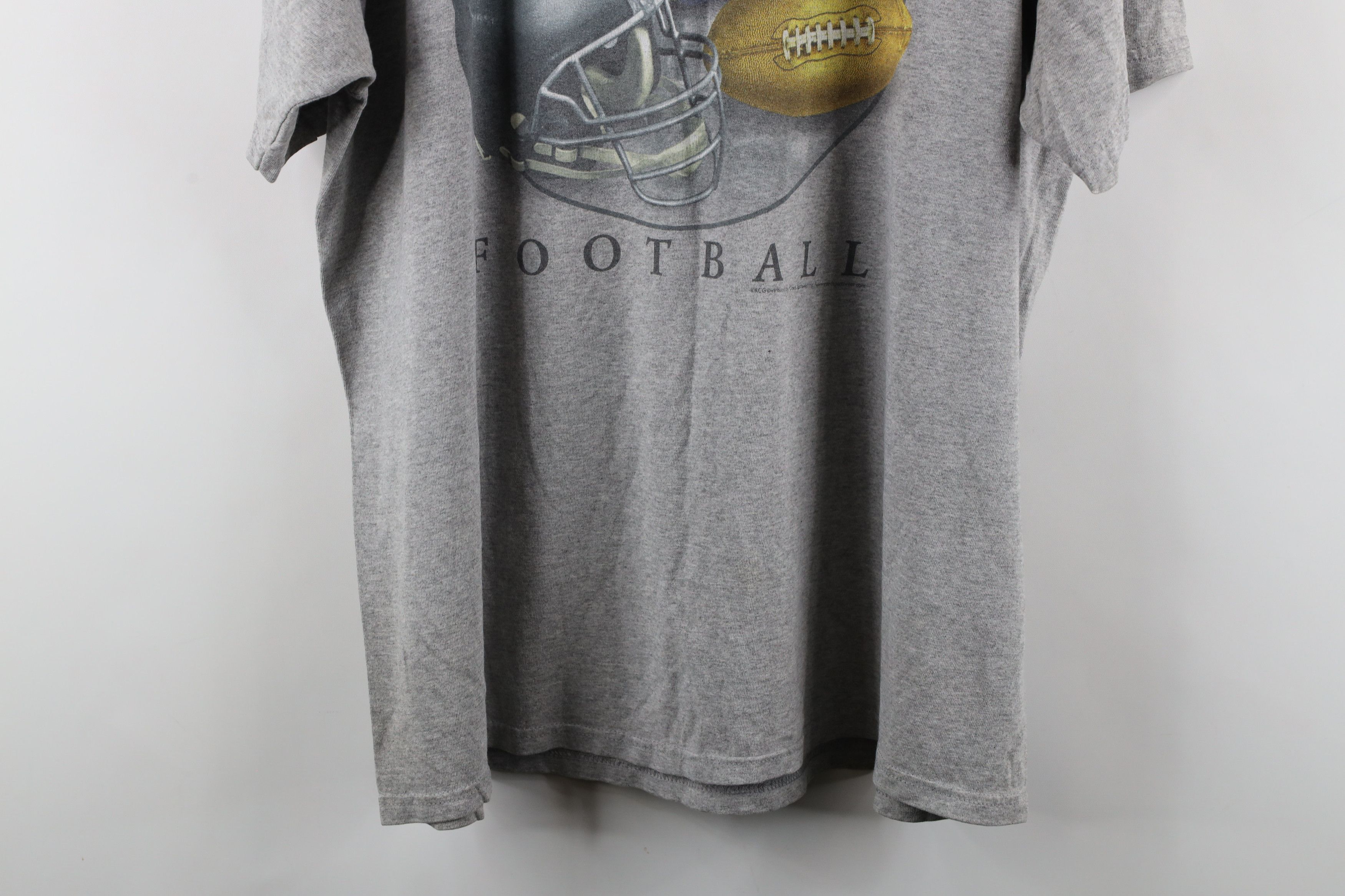 Vintage Vintage 90s Spell Out It's All About Football Sports T-Shirt Size US XL / EU 56 / 4 - 11 Thumbnail