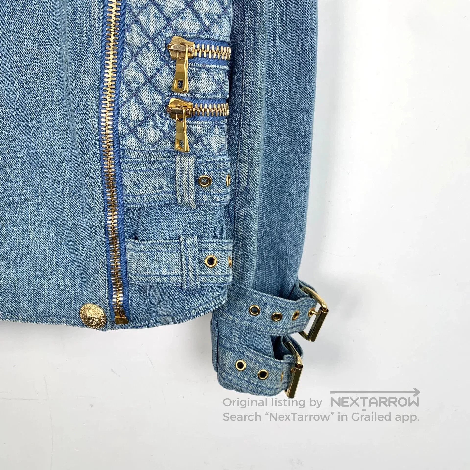 Balmain Balmain Blue Gold Button Denim Jacket. Size XS / US 0-2 / IT 36-38 - 4 Thumbnail