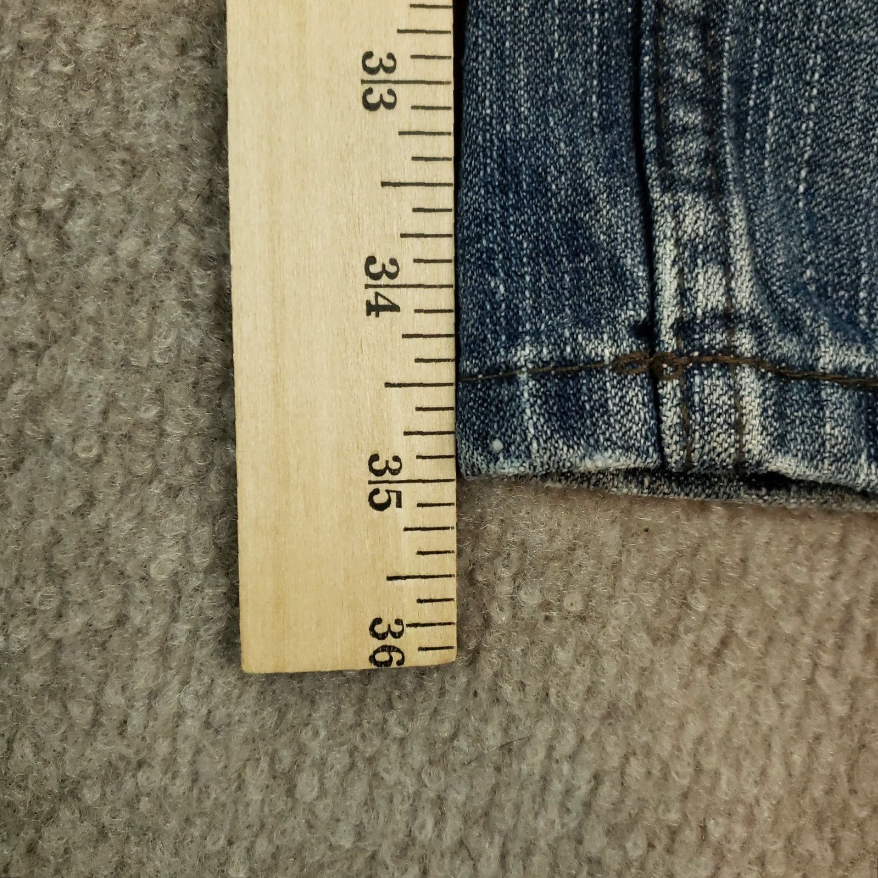 Vintage Twenty X Jeans Mens 33x35 Blue Denim Straight Leg Regular Fit Cotton 5 Pocket Size US 33 - 3 Thumbnail