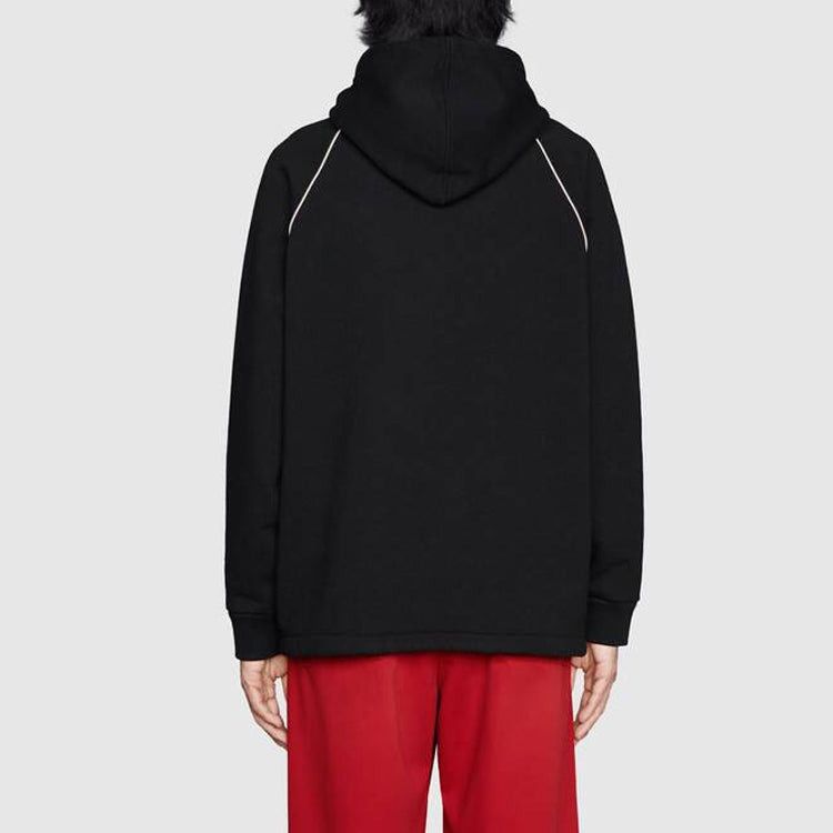 Gucci o1loc1c0925 Cotton Jersey Sweatshirt With Web in Black Size US L / EU 52-54 / 3 - 3 Thumbnail