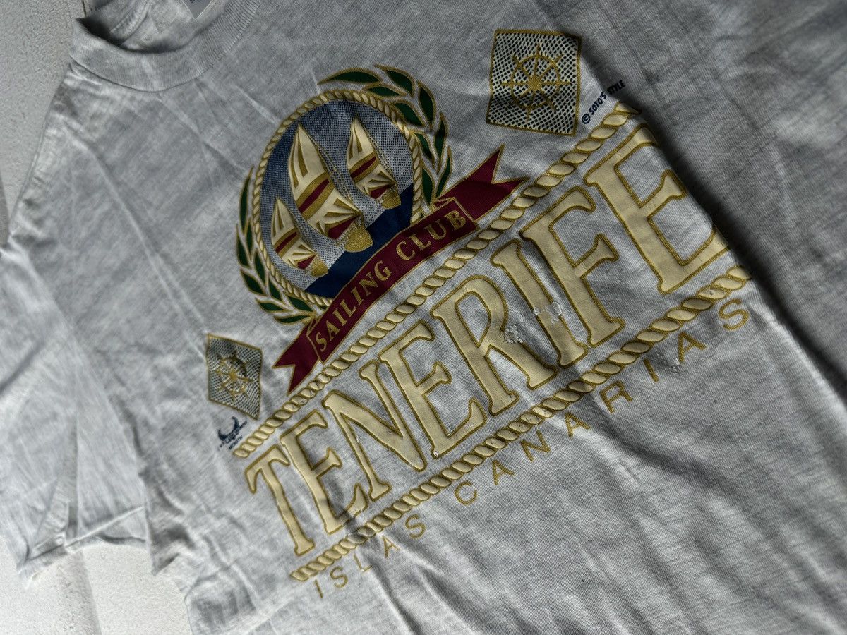 Vintage 🚨 YACHT SAILLING CLUB GRAY CANARIAS SINGLE STITCH TENERIFE Size US M / EU 48-50 / 2 - 7 Thumbnail