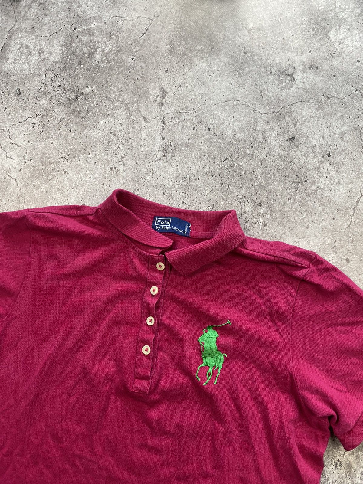 Polo Ralph Lauren × Vintage Polo Ralph Lauren Polo T-Shirt Pink Chief Keef Style Size L / US 10 / IT 46 - 2 Thumbnail