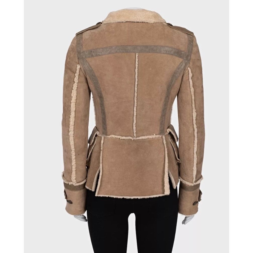 Dolce & Gabbana Dolce & Gabbana Brown Lambskin Shearling Coat Sz.40 (S) Size S / US 4 / IT 40 - 3 Thumbnail