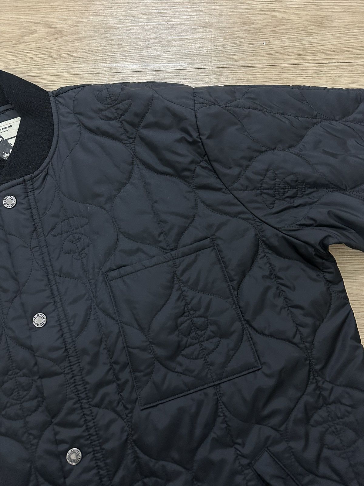 Bape Rare And Beautiful Bape Quilted Light Puffer Zipper Jacket Size US L / EU 52-54 / 3 - 7 Thumbnail