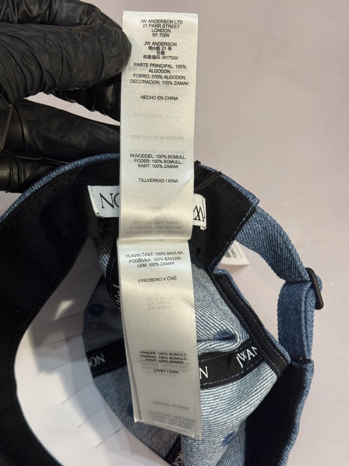 JW Anderson JW Anderson 3D Logo Denim Hat(Blue/OS) Size ONE SIZE - 11 Thumbnail