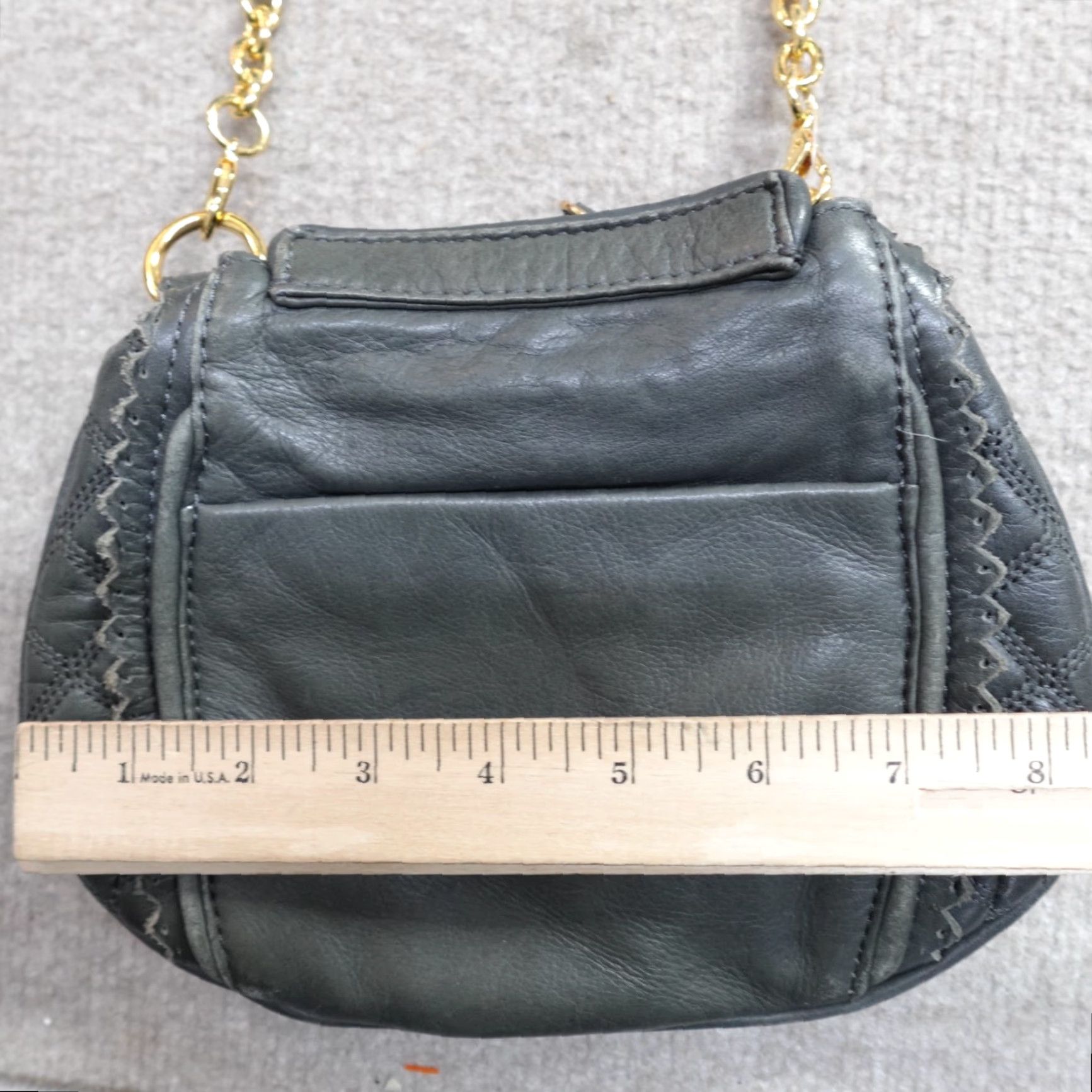 Juicy Couture VINTAGE Juicy Couture Crossbody Bag Womens Green Leather Mini Brown Gold Chain Pullchsin Y2K Size ONE SIZE - 7 Thumbnail