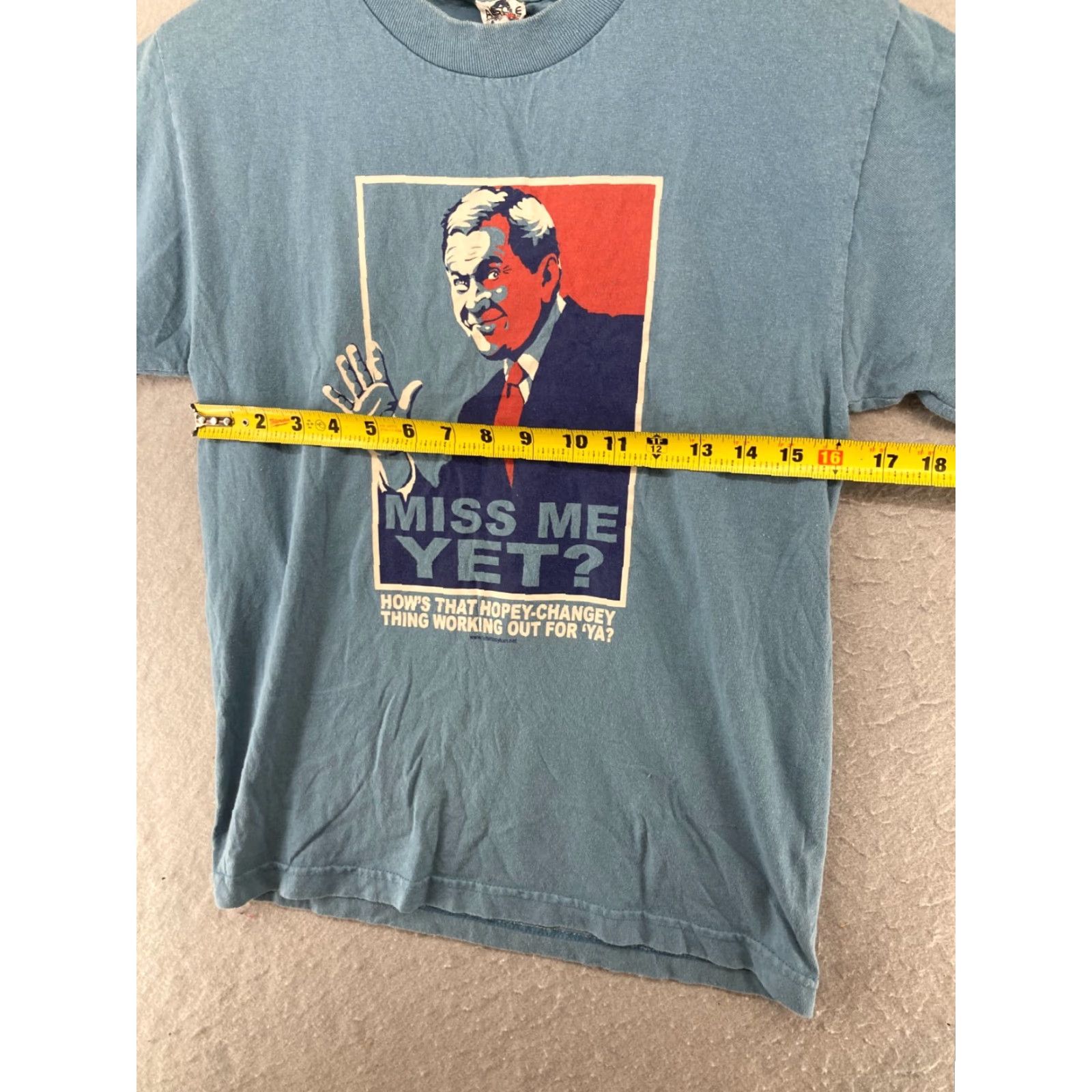 George VINTAGE Presidential Mens TShirt Small Blue George Bush Miss Me Yet Shirt Mens Blue USA 90s? Size US S / EU 44-46 / 1 - 3 Thumbnail