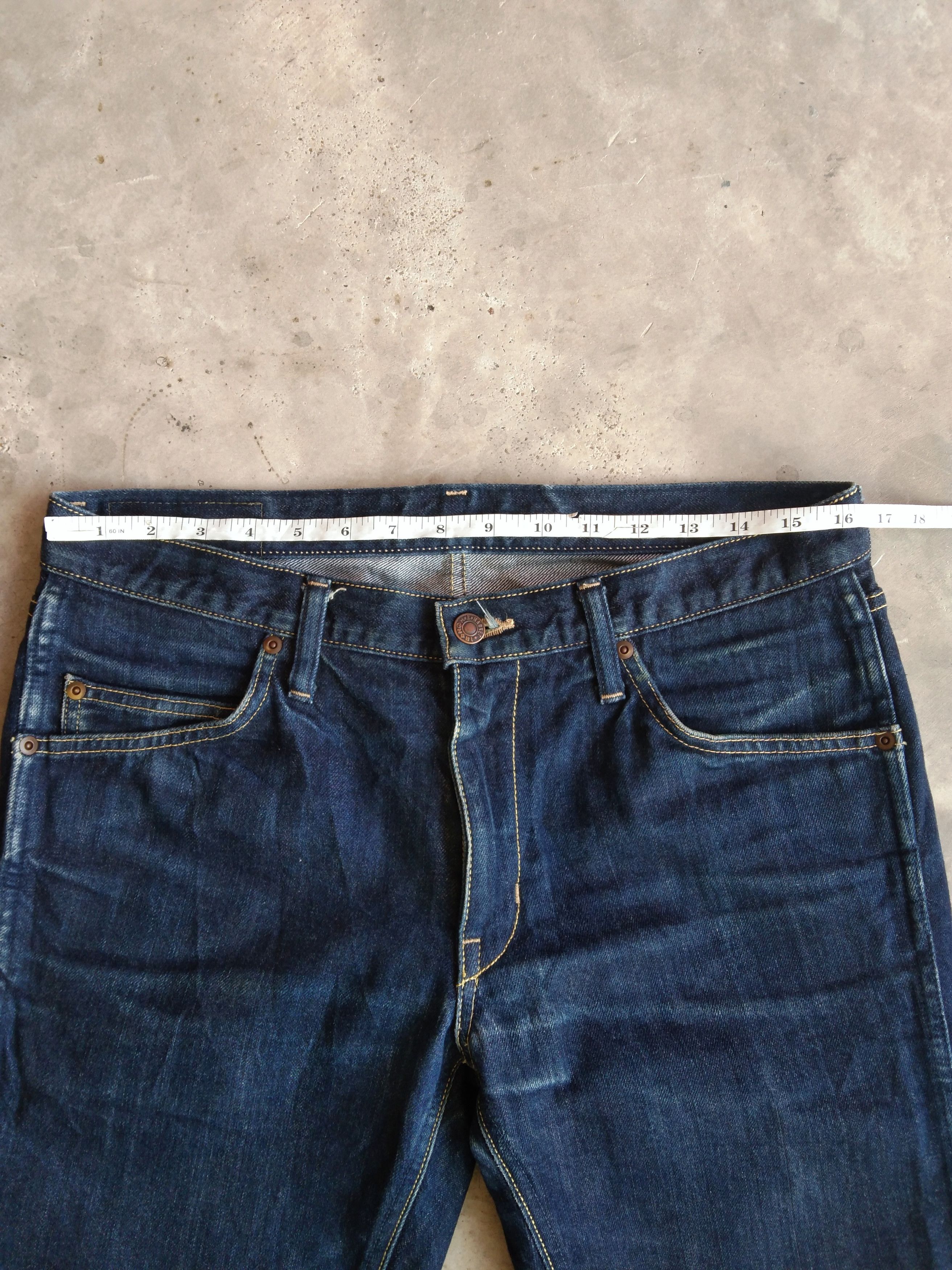 Blue Blue Japan Vintage Blue Blue Japan x HR Market Indigo Denim Jeans Size US 32 / EU 48 - 6 Thumbnail