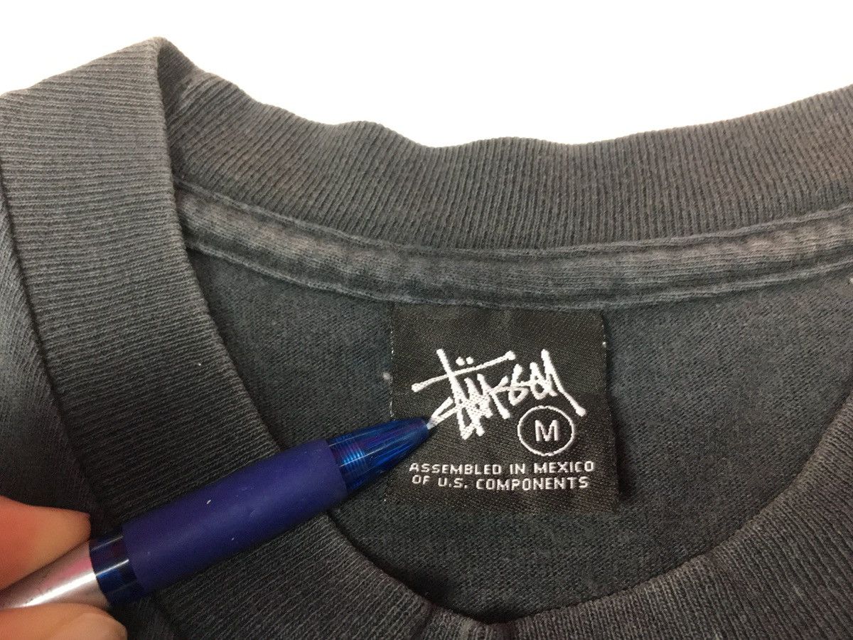 Stussy × Vintage 90s Stussy World Tour Fuzzy Double Sided Printed Size US M / EU 48-50 / 2 - 5 Thumbnail