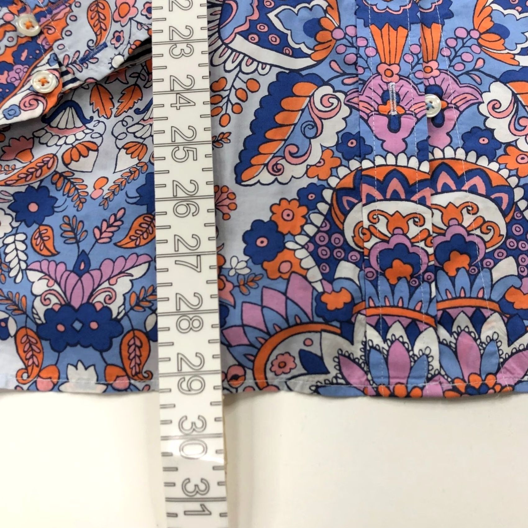 Talbots Talbots Plus 1X Paisley Women's Button Long Sleeve Shirt All Over Print Shirt Plus Women’s Casual Button-Up 100% Cotton Multicolor Paisley Size XL / US 12-14 / IT 48-50 - 4 Thumbnail